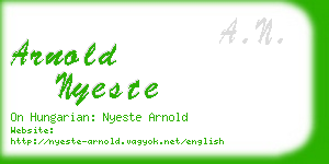 arnold nyeste business card